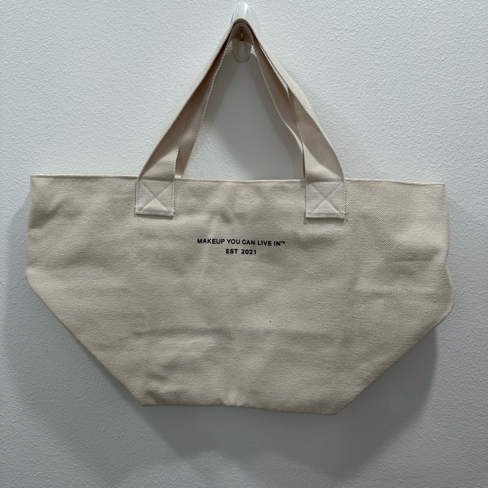 MERIT The Everything Bag Canvas Tote Bag in Cream | Everyday Women’s Tote - Picture 5 of 7